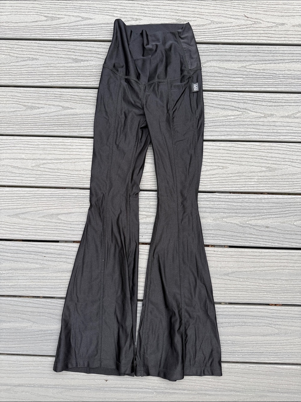 Tiger Friday Girls' Black Flare Leggings with High Waist